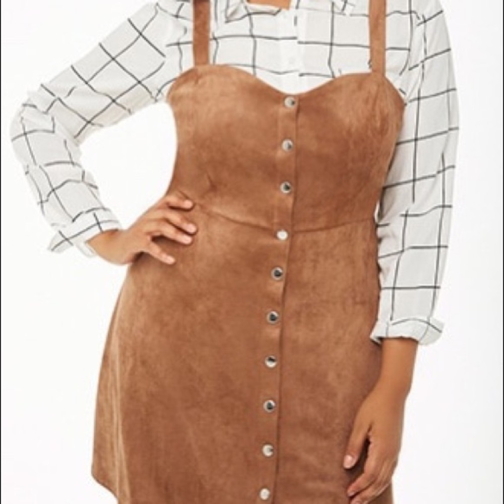 FOREVER 21 Suede Dress, Brown